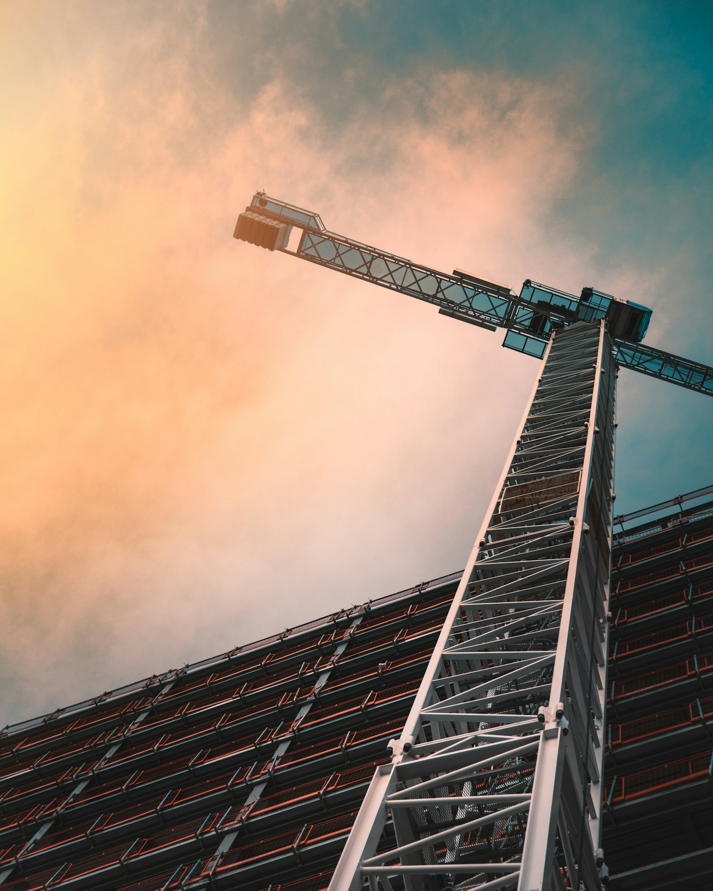 Tower crane against the sky