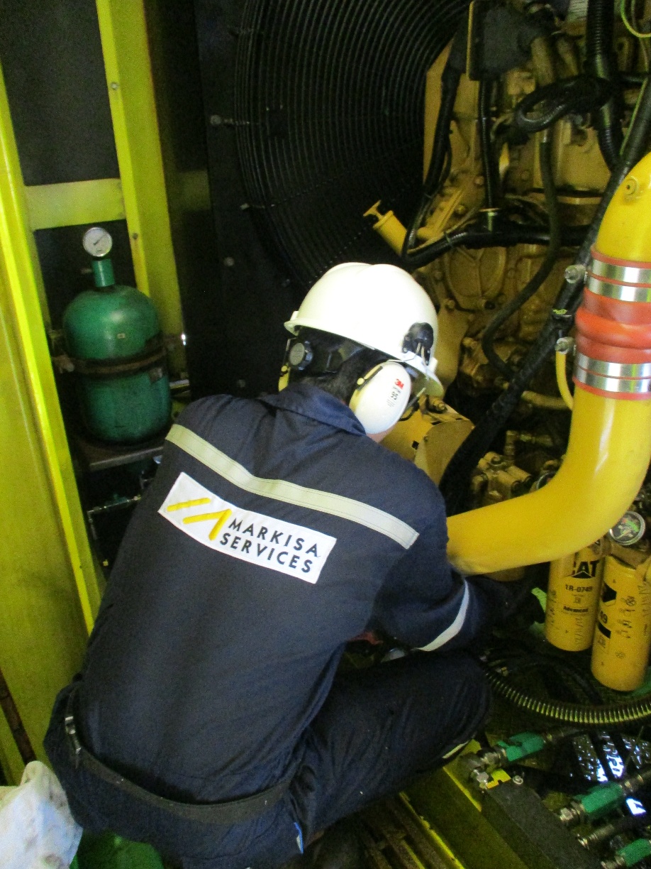 Technicians in safety gear on site